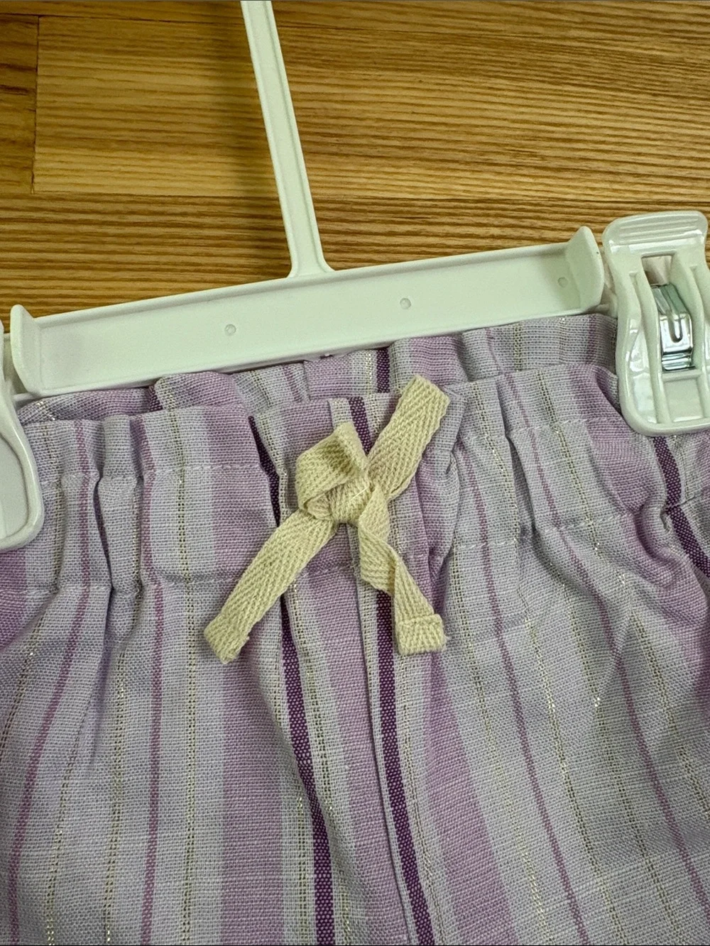 NWT btween baby Toddler Girls Lavender Stripe Summer Pants Ruffle Top Set Sz 18m - Picture 9 of 11